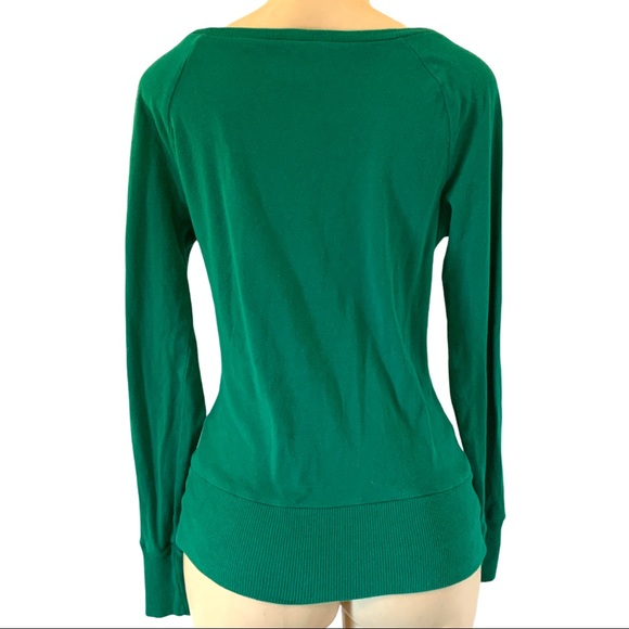 725 Originals Kelly Green Summer Sweater LS Knit Tee Shirt Top - Picture 4 of 7